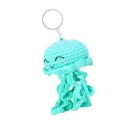 Knitty Critters - Sea Creature Keychchain - Jellyfish | Beginner-Friendly Crochet Craft Kit with Recycled Yarn