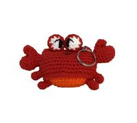 KNITTY CRITTERS - Sealife Keyrings - Crab | Beginner-Friendly Crochet Craft Kit with Recycled Yarn