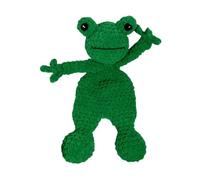 KNITTY CRITTERS - Stan Can Snuggle Buddies - Felix The Frog| Beginner-Friendly Crochet Craft Kit with Recycled Yarn
