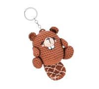 Knitty Critters - Woodland Keychains - Beaver | Beginner-Friendly Crochet Craft Kit with Recycled Yarn