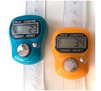 KnitUK Tally Counter - LCD (Finger-Held). Pack of 2. Orange & Turquoise Digital Knitting Row Counters