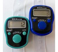 KnitUK Tally Counter - LED Backlight. Pack of 2. Teal and Blue Digital Knitting Row Counters.