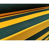 Knitwear Jersey Fabric, per metre - Rugby Stripe - Green & Gold