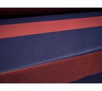 Knitwear Jersey Fabric, per metre - Rugby Stripe - Navy & Claret