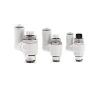 KNIUWMBMH Pneumatic Joint Pneumatic Universal Speed Control Valve Gas Pipe Joint AS1301F/2301F/1311F/2311F-M3/M5/01/02-03-04-06S 1Pcs(AS1301F-M5-04)