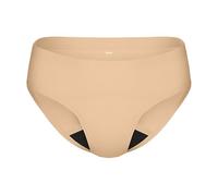 KNIX Super Leakproof No-Show Bikini Period Underwear - Heavy Flow, Reusable Absorbent Menstrual & Incontinence Panties, Warm Sand, L