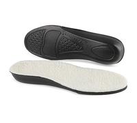 Knixmax Outdoor Lambswool Insoles for Women Men's Warm Soft Comfort Wool Insole with Arch Support Cozy Winter Inserts Shoe Liners for Boots Cotton Slippers White UK3-EU36