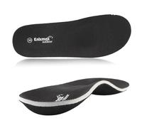 Knixmax Outdoor Womens Strong Insoles with Foot Support High Arch Replacement Inserts for Plantar Fasciitis Flat Feet Comfort Orthotic Insole for Pain Release Overpronation Liner Pad Black UK6.5-EU40