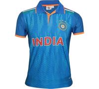 KNK Cricket India Jersey 2024 Fan Supporter T-Shirt Cricket Team Uniform Kids to Adult, Plain, 38