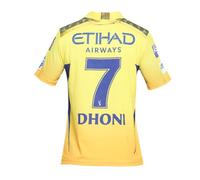 KNK Cricket IPL Jersey CSK Half Sleeve with DHONI 7 Supporter Jersey T-Shirt 2024/25, Half Sleeve Dhoni 7, 30