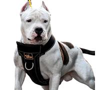KNK | No Pull Dog Heavy Duty Dog Harness with Front Clip for Medium Large and Extra Large Dogs, Adjustable, Durable, Thick, Sturdy, Metal Clips & Soft Padded Chest Training Harness