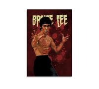 KNKncnv Bruce Lee Poster Decorative Painting Canvas Wall Art Living Room Poster Bedroom Painting Wall Art Picture Print Modern Family Room Decor 12 x 18 Inches (30 x 45 cm)