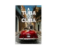 KNKncnv Cuba Jazz Brigade Poster Decorative Painting Canvas Wall Art Living Room Poster Bedroom Painting Wall Art Picture Print Modern Family Room Decor 08 x 12 Inches (20 x 30 cm)