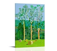 KNKncnv David Hockney Trees Poster Decorative Painting Canvas Wall Art Living Room Poster Bedroom Painting Wall Art Picture Print Modern Family Room Decor 12 x 18 Inches (30 x 45 cm)