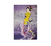 KNKncnv Geisha Japan Women's Poster Decorative Painting Canvas Wall Art Living Room Poster Bedroom Painting Wall Art Picture Print Modern Family Room Decor 20 x 30 Inches (50 x 75 cm)