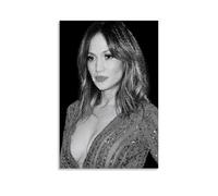KNKncnv Jennifer Lopez Black White Poster Decorative Painting Canvas Wall Art Living Room Poster Bedroom Painting, Wall Art Picture Print Modern Family Room Decor 20 x 30 Inches (50 x 75 cm)