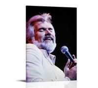 KNKncnv Kenny Rogers Poster Decorative Painting Canvas Wall Art Living Room Poster Bedroom Painting Wall Art Picture Print Modern Family Room Decor 12 x 18 Inches (30 x 45 cm)
