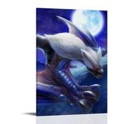 KNKncnv Monster Hunter World Art Poster Decorative Painting Canvas Wall Art Living Room Poster Bedroom Painting Wall Art Picture Print Modern Family Room Decor 08 x 12 inches (20 x 30 cm)