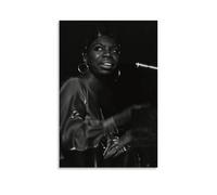 KNKncnv Nina Simone Singer Poster Decorative Painting Canvas Wall Art Living Room Poster Bedroom Painting Wall Art Picture Print Modern Family Room Decor 08 x 12 Inches (20 x 30 cm)
