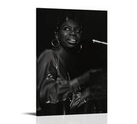 KNKncnv Nina Simone Singer Poster Decorative Painting Canvas Wall Art Living Room Poster Bedroom Painting Wall Art Picture Print Modern Family Room Decor 12 x 18 Inches (30 x 45 cm)
