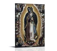 KNKncnv Our Lady of Guadalupe Art Poster Decorative Painting Canvas Wall Art Living Room Poster Bedroom Painting Wall Art Picture Print Modern Family Room Decor 16 x 24 Inches (40 x 60 cm)