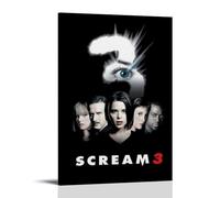 KNKncnv Scream 3 Movie Poster Decorative Painting Canvas Wall Art Living Room Poster Bedroom Painting Wall Art Picture Print Modern Family Room Decor 24 x 36 Inches (60 x 90 cm)