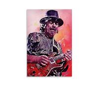 KNKncnv Singer Carlos Santana Poster Decorative Painting Canvas Wall Art Living Room Poster Bedroom Painting Wall Art Picture Print Modern Family Room Decor 08 x 12 Inches (20 x 30 cm)