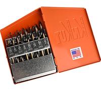 KnKut 21 Piece Mechanics Length Step Point Drill Bit Set 1/16"-3/8" by 64ths