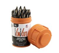 KnKut 29 Piece Drill Buddy Mechanics Length Step Point Drill Bit Set 1/16"-1/2" by 64ths