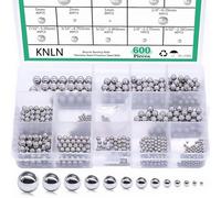KNLN/600PCS 12 Size Bicycle Bearing Balls Stainless Steel Precision Steel Balls Stainless Steel Assorted Loose Kit 1mm,2mm,5mm,5.5mm,6mm,7mm,8mm,1/4" 7/32" 3/16" 5/32” 1/8" 3/32" N-036-600PCS