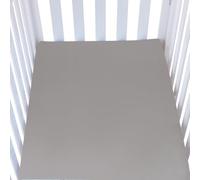 Knlpruhk Silk Fitted Crib Sheet 28" x 52" Surface (100% Pure Mulberry Silk) - 9" Deep Pocket (Satin) for Baby Hair 19 Momme Fibers Ultra Soft Smooth Breathable Grey