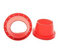 Knnuey 2Pcs 6.5 Inch Universal Car Speaker Waterproof Cover Speaker Silicone Sound Insulation and Heat Insulation Gasket