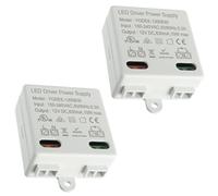 Knnuey White 12 V/DC 10W Mini LED Transformer LED Transformer Mini for 12 V LED Lights and Stripe No Minimum Load Requirements