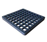 KnnX 28660 | Square Drain Cover Gully Grid | 154 x 154mm | To Fit 160mm Drain Hopper | Black | Heavy Duty