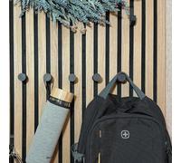 Knob Coat Hook for Acoustic Panels - No Drill Wall Hook with QuickFix Bracket - Scandinavian Style, Strong & Modern - Choose The Right Size for Your Slat Panel (12mm)