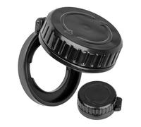 Knob Cover Child Safety Lock, 2 pcs, for Ø 0.98 x 0.20" knobs, in Black, for Gluing, for Cooker knobs, Dishwasher Start-Stop knob, Washing Machine, Microwave, Baby knob Lock for Large appliances