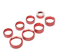 Knob Cover Compatible with Air Condition and Volume Control Button Trim Compatible with Silverado Sierra 2014 2015 2016 2017 2018 Models(Red)