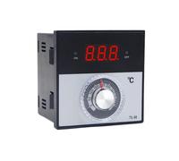 Knob Digital Temperature Controller, K J PT100 Input, Relay Output, AC24V/220V/380V, 0-1200℃ 96 * 96mm 1pc(K 0-1200 Degree,380V)
