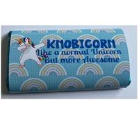 Knob Unicorn, themed Novelty Chocolate Bar gift. For Birthdays, Christmas, Valentines, Easter, Mothers Day & Fathers Day (One Size, Salted Caramel)