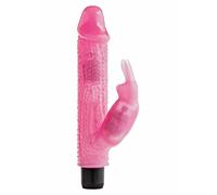 Knobbly Wobbly Rampant Rabbit Vibrator Studded Penis Waterproof Pink Bunny Toy