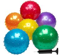 Knobby Balls - Bulk 18 cm Sensory and Spiky Massage Stress with Pump