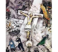 KNOBCO Famous Marc Chagall Poster Modern Wall Art《White Crucifixion》Canvas Painting Classic Aesthetics Prints For Room Home Decor Picture 40x60cmx1 No Frame