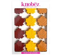 Knobēz: Decorative Knob Covers - Fall Leaf - 12pk - Stretch Over Hardware Decorations, Cozy Seasonal Autumn Colors, Kitchen-Bathroom-Dressers-Home