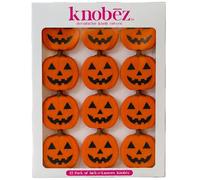 Knobēz: Decorative Knob Covers - Jack o Lantern - 12pk - Stretch Over Hardware Decorations, Cozy Seasonal Autumn Colors, Kitchen-Bathroom-Dressers-Home