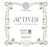 KNOBLOCH STRINGS - Spanish Guitar Strings | 400DNA - ACTIVES Double Silver Nylon | Medium-High Tension 34.0 | Bright Bass | Balanced Trebles | Strings Set for Flamenco and Classical
