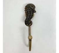 Knobs By Blossom Antique Brass Sea-Life Marine Nautical Hooks (12. Seahorse)