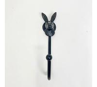Knobs By Blossom Black Metal Hooks Tie-Back Towel Hook Iron Bathroom Bedroom (Hare)