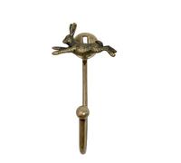Knobs By Blossom Vintage Antique Brass Iron Wall Hooks Tie Backs Bronze Handmade Metal Animal Hook (5. Running Rabbit)