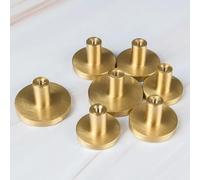 Knobs Simple Round Brass Drawer Handle Wardrobe Door Cabinet Pulls Single Hole Gold Small Bedroom Furniture Hardware Fitting(20mm)