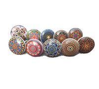 KNOBSWORLD 20 x Mix Vintage Look Flower Ceramic Knobs Door Handle Cabinet Drawer Cupboard Pull Xfer (New Xfer)